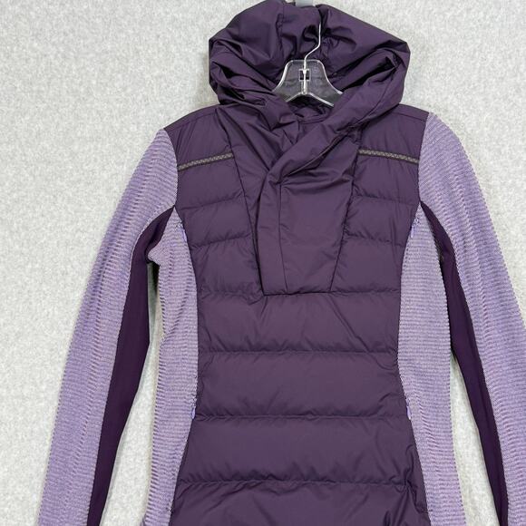 Lululemon Fluff Off Pullover 800 Fill Goose Down Jacket Size 6 Puffer Hoodie - Picture 2 of 16